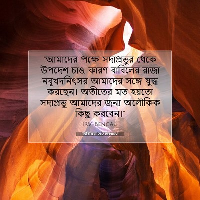 Picture 07 - যিৰিমিয়া 21:2 BENIRV - “আমাদের পক্ষে - Bible Verse Picture