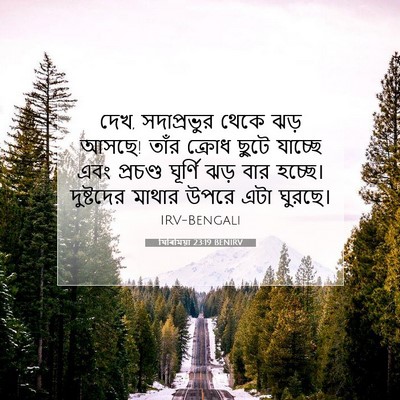 Picture 07 - যিৰিমিয়া 23:19 BENIRV - দেখ, সদাপ্রভুর - Bible Verse Picture