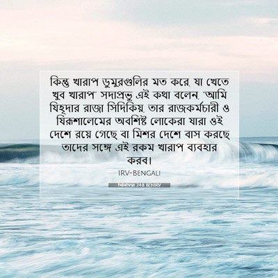 Picture 07 - যিৰিমিয়া 24:8 BENIRV - কিন্তু খারাপ - Bible Verse Picture