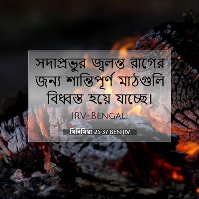 Picture 07 - যিৰিমিয়া 25:37 BENIRV - সদাপ্রভুর জ্বলন্ত - Bible Verse Picture