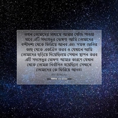 Picture 07 - যিৰিমিয়া 29:14 BENIRV - তখন তোমাদের - Bible Verse Picture