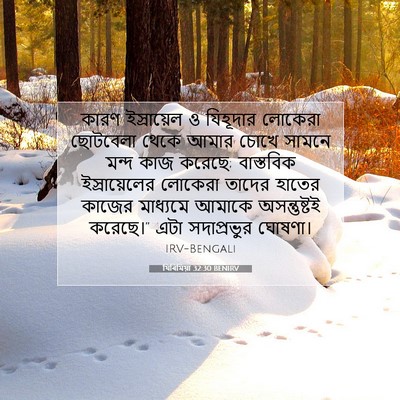 Picture 07 - যিৰিমিয়া 32:30 BENIRV - কারণ ইস্রায়েল ও - Bible Verse Picture