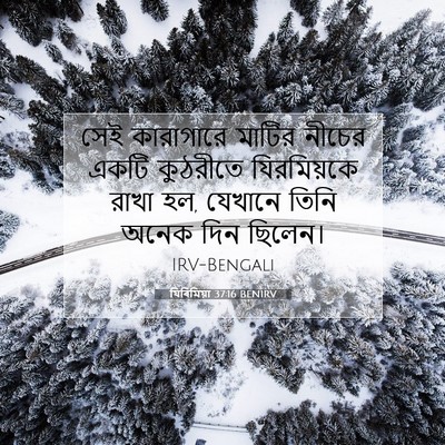 Picture 07 - যিৰিমিয়া 37:16 BENIRV - সেই কারাগারে - Bible Verse Picture