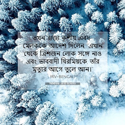 Picture 07 - যিৰিমিয়া 38:10 BENIRV - তখন রাজা কূশীয় - Bible Verse Picture