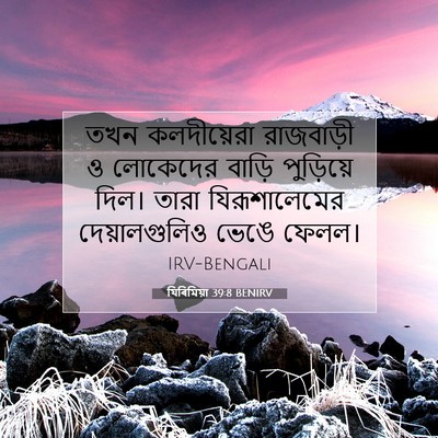 Picture 07 - যিৰিমিয়া 39:8 BENIRV - তখন কলদীয়েরা - Bible Verse Picture