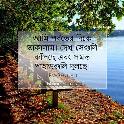 Picture 07 - যিৰিমিয়া 4:24 BENIRV - আমি পর্বতের দিকে - Bible Verse Picture