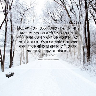 Picture 07 - যিৰিমিয়া 41:2 BENIRV - কিন্তু নথনিয়ের - Bible Verse Picture