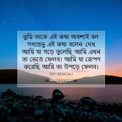Picture 07 - যিৰিমিয়া 45:4 BENIRV - তুমি তাকে এই কথা - Bible Verse Picture