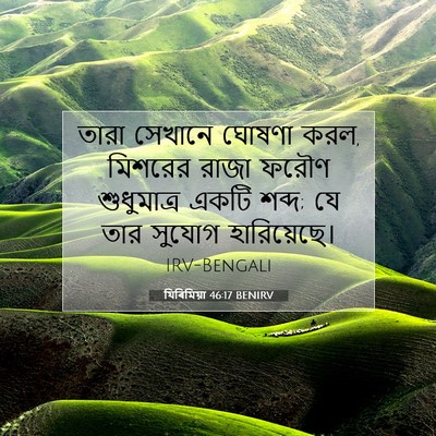 Picture 07 - যিৰিমিয়া 46:17 BENIRV - তারা সেখানে ঘোষণা - Bible Verse Picture