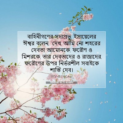 Picture 07 - যিৰিমিয়া 46:25 BENIRV - বাহিনীগণের - Bible Verse Picture
