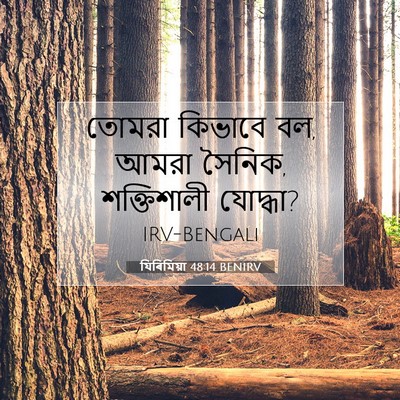 Picture 07 - যিৰিমিয়া 48:14 BENIRV - তোমরা কিভাবে বল, - Bible Verse Picture