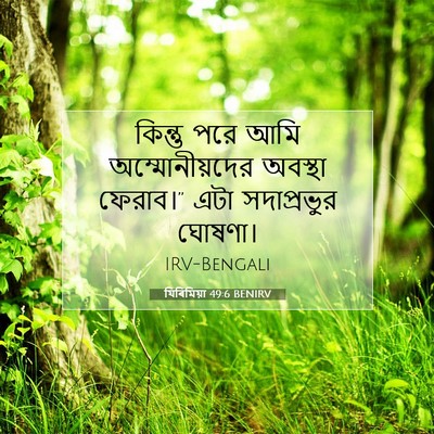 Picture 07 - যিৰিমিয়া 49:6 BENIRV - কিন্তু পরে আমি - Bible Verse Picture