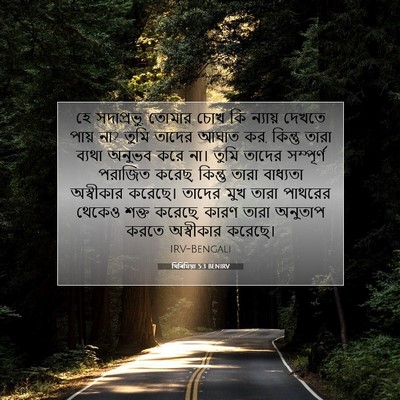 Picture 07 - যিৰিমিয়া 5:3 BENIRV - হে সদাপ্রভু, তোমার - Bible Verse Picture