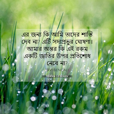 Picture 07 - যিৰিমিয়া 5:9 BENIRV - এর জন্য কি আমি - Bible Verse Picture