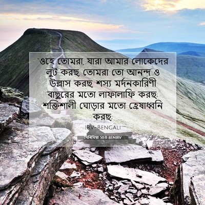 Picture 07 - যিৰিমিয়া 50:11 BENIRV - “ওহে তোমরা, যারা - Bible Verse Picture