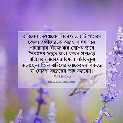 Picture 07 - যিৰিমিয়া 51:12 BENIRV - বাবিলের দেওয়ালের - Bible Verse Picture