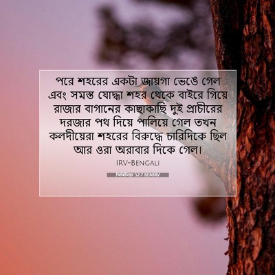 Picture 07 - যিৰিমিয়া 52:7 BENIRV - পরে শহরের একটা - Bible Verse Picture