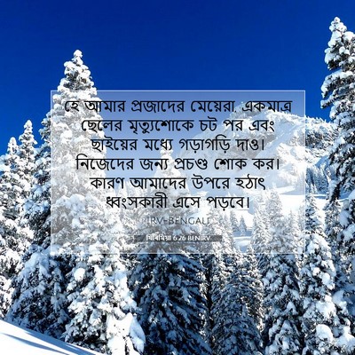 Picture 07 - যিৰিমিয়া 6:26 BENIRV - হে আমার প্রজাদের - Bible Verse Picture