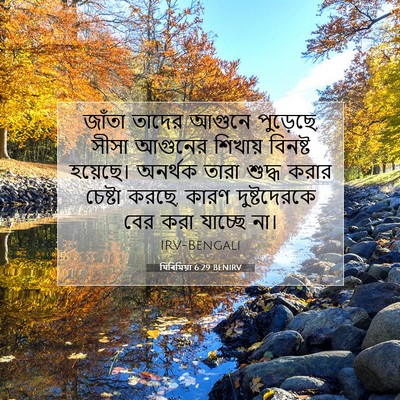 Picture 07 - যিৰিমিয়া 6:29 BENIRV - জাঁতা তাদের আগুনে - Bible Verse Picture