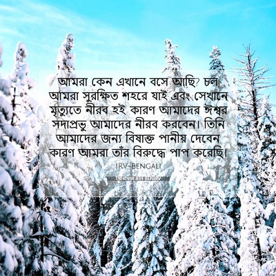 Picture 07 - যিৰিমিয়া 8:14 BENIRV - আমরা কেন এখানে বসে - Bible Verse Picture