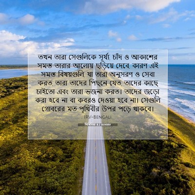 Picture 07 - যিৰিমিয়া 8:2 BENIRV - তখন তারা সেগুলিকে - Bible Verse Picture