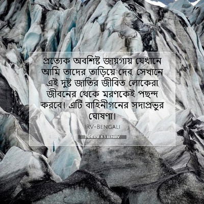 Picture 07 - যিৰিমিয়া 8:3 BENIRV - প্রত্যেক অবশিষ্ট - Bible Verse Picture
