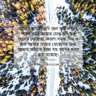 Picture 07 - যিৰিমিয়া 9:1 BENIRV - আমার মাথাটি যদি জল - Bible Verse Picture