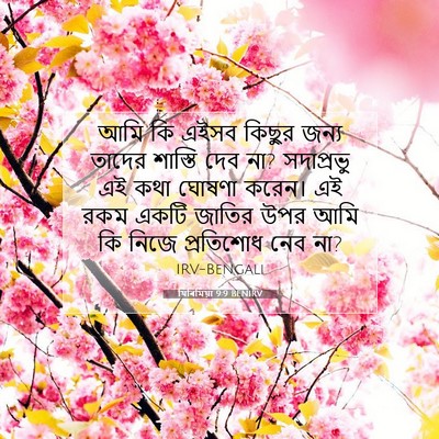 Picture 07 - যিৰিমিয়া 9:9 BENIRV - আমি কি এইসব কিছুর - Bible Verse Picture