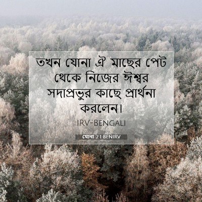 Picture 07 - যোনা 2:1 BENIRV - তখন যোনা ঐ মাছের - Bible Verse Picture