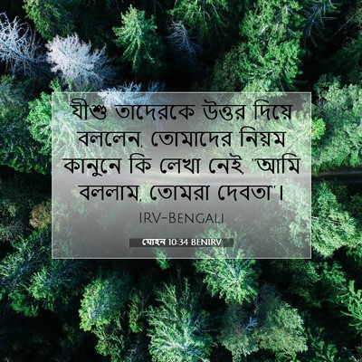 Picture 07 - যোহন 10:34 BENIRV - যীশু তাদেরকে - Bible Verse Picture