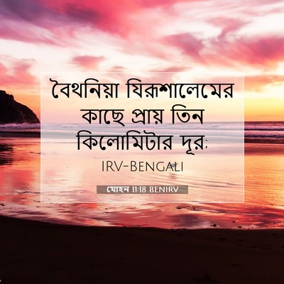Picture 07 - যোহন 11:18 BENIRV - বৈথনিয়া - Bible Verse Picture