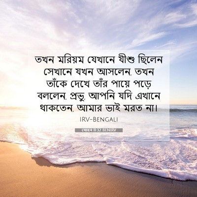 Picture 07 - যোহন 11:32 BENIRV - তখন মরিয়ম যেখানে - Bible Verse Picture