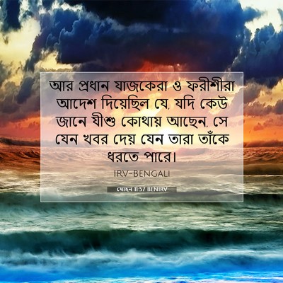 Picture 07 - যোহন 11:57 BENIRV - আর প্রধান যাজকেরা - Bible Verse Picture