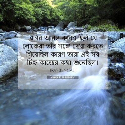 Picture 07 - যোহন 12:18 BENIRV - এটার আরও কারণ ছিল - Bible Verse Picture