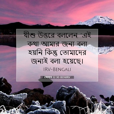 Picture 07 - যোহন 12:30 BENIRV - যীশু উত্তরে বললেন, - Bible Verse Picture