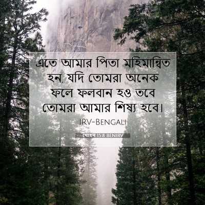 Picture 07 - যোহন 15:8 BENIRV - এতে আমার পিতা - Bible Verse Picture