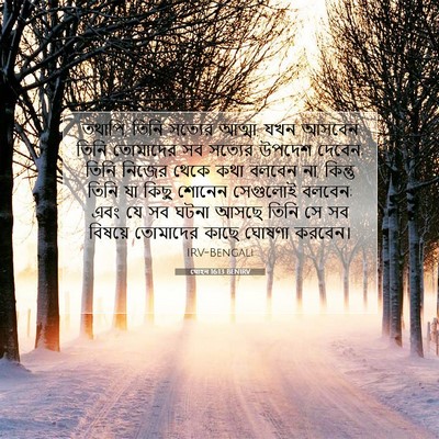 Picture 07 - যোহন 16:13 BENIRV - তথাপি, তিনি সত্যের - Bible Verse Picture