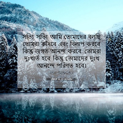 Picture 07 - যোহন 16:20 BENIRV - সত্যি, সত্যি, আমি - Bible Verse Picture
