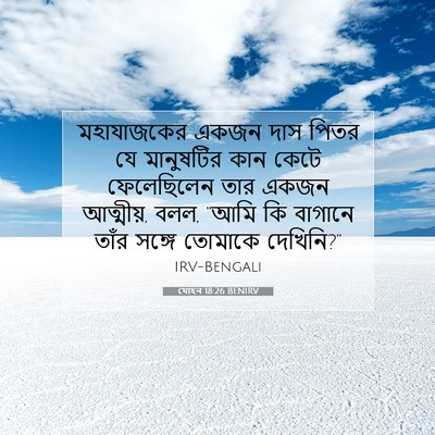 Picture 07 - যোহন 18:26 BENIRV - মহাযাজকের একজন - Bible Verse Picture