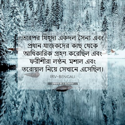 Picture 07 - যোহন 18:3 BENIRV - তারপর যিহূদা একদল - Bible Verse Picture