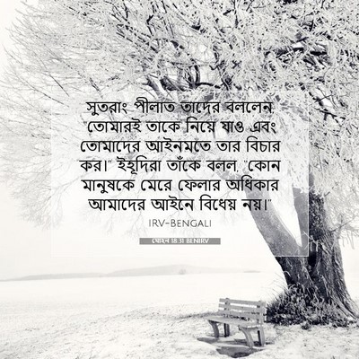 Picture 07 - যোহন 18:31 BENIRV - সুতরাং পীলাত - Bible Verse Picture
