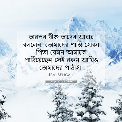 Picture 07 - যোহন 20:21 BENIRV - তারপর যীশু তাদের - Bible Verse Picture