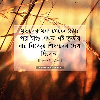 Picture 07 - যোহন 21:14 BENIRV - মৃতদের মধ্য থেকে - Bible Verse Picture