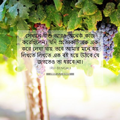 Picture 07 - যোহন 21:25 BENIRV - সেখানে যীশু আরও - Bible Verse Picture