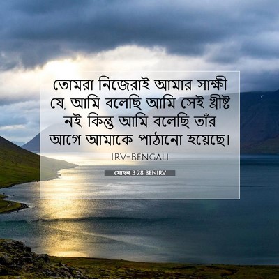 Picture 07 - যোহন 3:28 BENIRV - তোমরা নিজেরাই - Bible Verse Picture