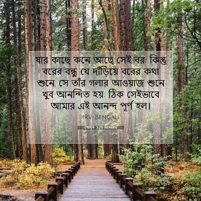 Picture 07 - যোহন 3:29 BENIRV - যার কাছে কনে আছে - Bible Verse Picture