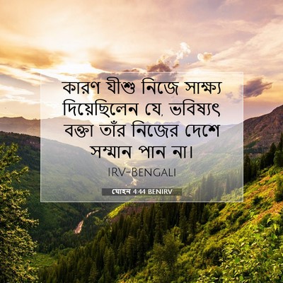 Picture 07 - যোহন 4:44 BENIRV - কারণ যীশু নিজে - Bible Verse Picture