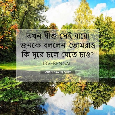 Picture 07 - যোহন 6:67 BENIRV - তখন যীশু সেই বারো - Bible Verse Picture
