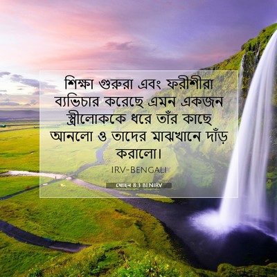 Picture 07 - যোহন 8:3 BENIRV - শিক্ষা গুরুরা এবং - Bible Verse Picture