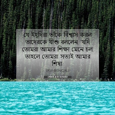 Picture 07 - যোহন 8:31 BENIRV - যে ইহূদিরা তাঁকে - Bible Verse Picture
